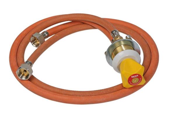 Gasarmatur mit 2 Gasschläuchen